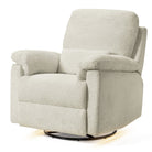 Little Seeds Canada Bellamy swivel glider and power recliner in oyster shell fashion on a clean white background.