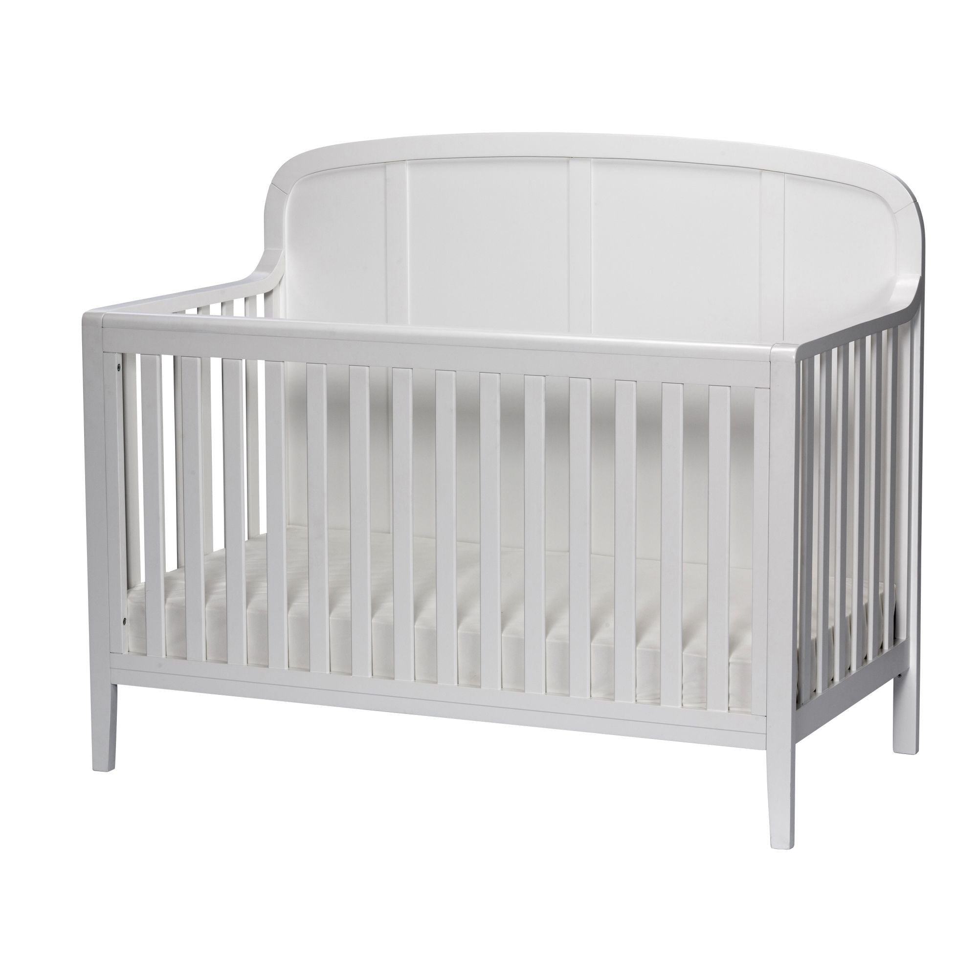Little Seeds Briar Collection convertible crib in white colour, hero shot on a clean background.